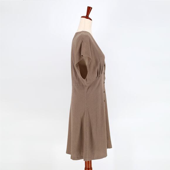 Samsoe Samsoe Women Brown Viscose Valerie Button Front Casual Dress Size M - Picture 5 of 10